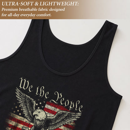 We the People 250 Years Tank Top Women Eagle Patriotic US Flag Historic 1776-2026 Shirt