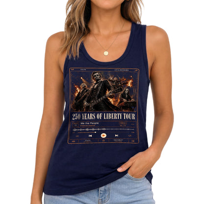 Lincoln Women Tank Top 250 Years of Liberty Tour Rock Band Patriotic US History Shirt